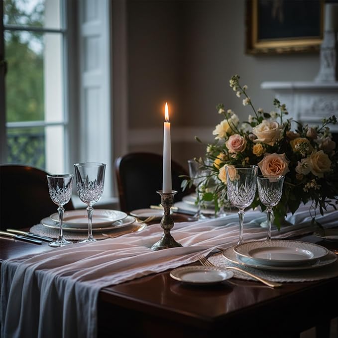 4 Pack White Taper Candles丨Taper Candles 10 Inch Dripless丨Unscented & Smokeless Candlesticks Bulk丨7-8 Hours Long Burning Tall Candles丨Ideal for Christmas Weddings Parties Dinner