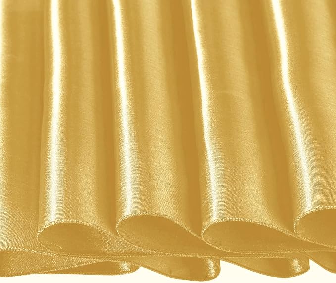 SI Pack of 10 Wedding 12 x 108 inch Satin Table Runner for Wedding, Decorations for Graduations, Engagements, Birthday Parties, Banquets, Runners fit Rectangle, Round Table - Light Gold - Image 7