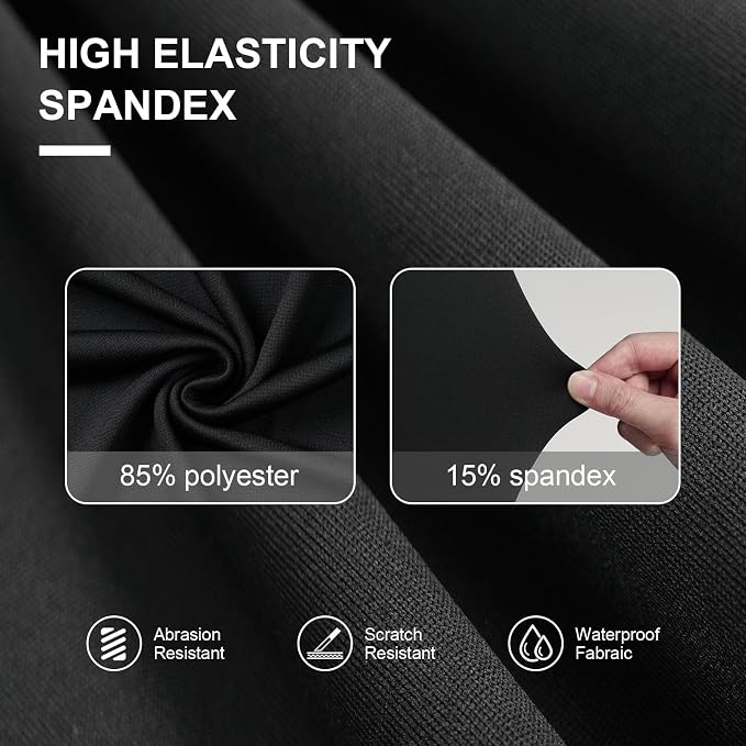 Trlyc Spandex Banquet Chair Covers 100 Pcs Black for Wedding Party - Image 2