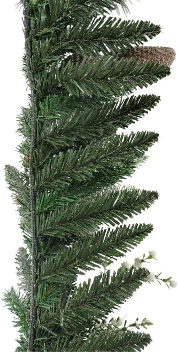 CG Hunter Flocked Pine Christmas Garland, 9 ft, Holiday Decor | Realistic indoor and outdoor holiday greenery; premium artificial Christmas decoration for mantels, doors and entryways - Image 4