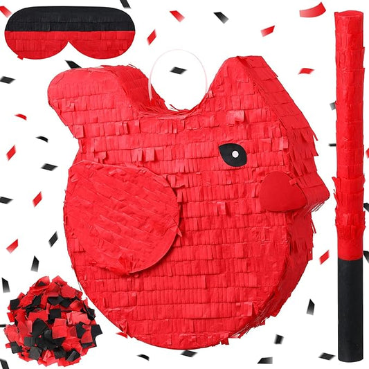 Cardinal Piñata Christmas Cardinal Bird Themed Piñata for Fiesta Party Supplies Christmas Festivals Holiday Photo Props Fiesta Party Supplies, Birthday Centerpiece Decor