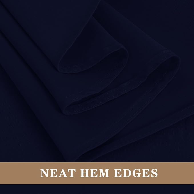 Fitable 6 Pack Navy Tablecloths 70 Inch Round for 36"-48" Tables - Image 4