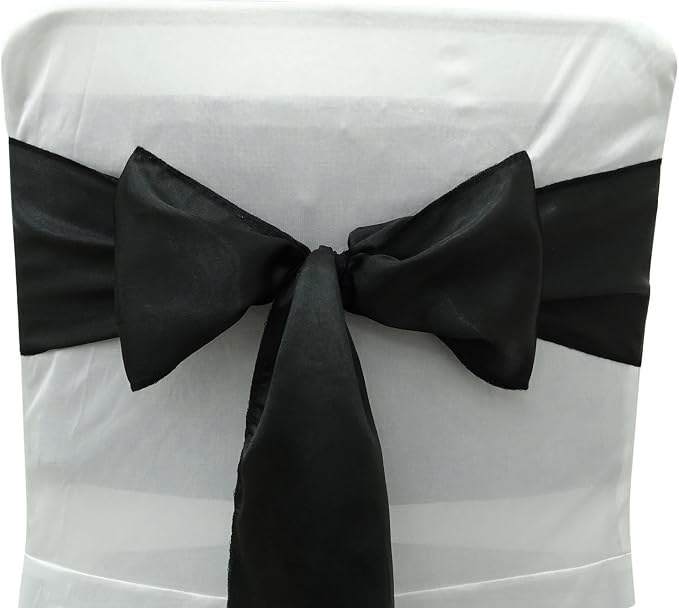Darling Souvenir Pack of 50 Satin Chair Sashes Bow Sash for Wedding & Events Supplies Party Decoration Chair Cover Sash - Colors Available by DarlingSouvenirMADEWITHLOVE
