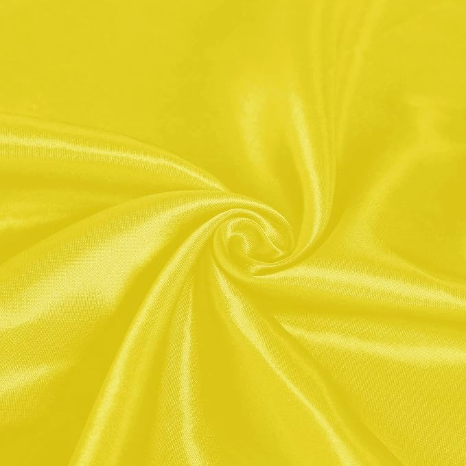 SI Pack of 5 Wedding 12 x 108 inch Satin Table Runner for Wedding, Decorations for Graduations, Engagements, Birthday Parties, Banquets, Runners fit Rectangle, Round Table - Yellow - Image 6
