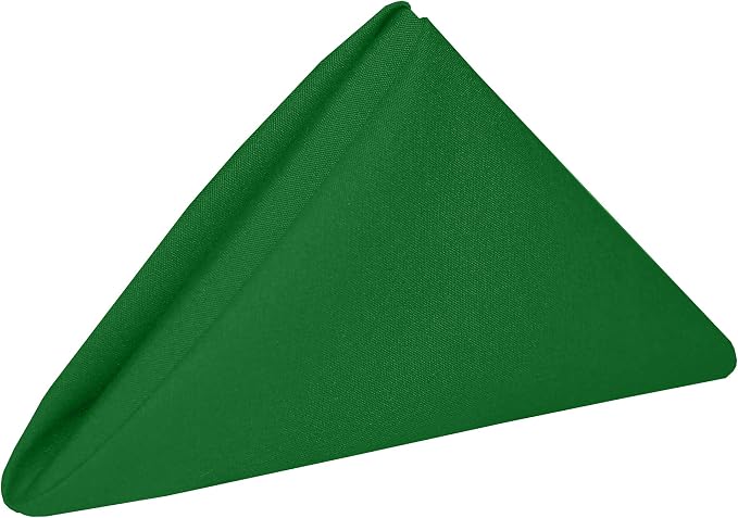 Ultimate Textile 17x17-Inch Cotton-Feel Cloth Napkins, Kelly, Set of 60 | Bulk Case of 5 Dozen, Square, 100% Spun Polyester Fabric, MJS-Spun Construction, Cotton-Like Hand, Machine Washable, Seamless by UltimateTextile
