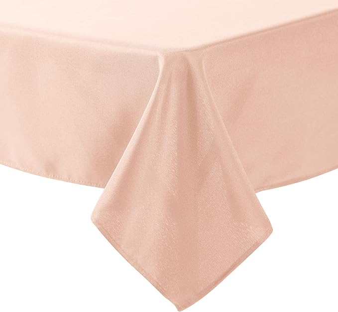 Cupuamon Square Tablecloth 70x70 inch Washable Polyester Fabric Table Cloth for Wedding Party Dining Banquet Decoration（70x70,Dusty Pink） - Image 5