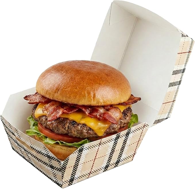 Restaurantware Paper Plaid Slider Box, 2.5 x 2 In, 100 Pack by Restaurantware