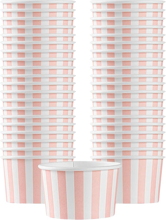 Restaurantware Pink 200 Count To Go Cup Disposable 3 x 3 x 1.8 Inches Paper Mini Cup Grease-Resistant Cup Recyclable Durable Design, Lids Sold Separately by Restaurantware