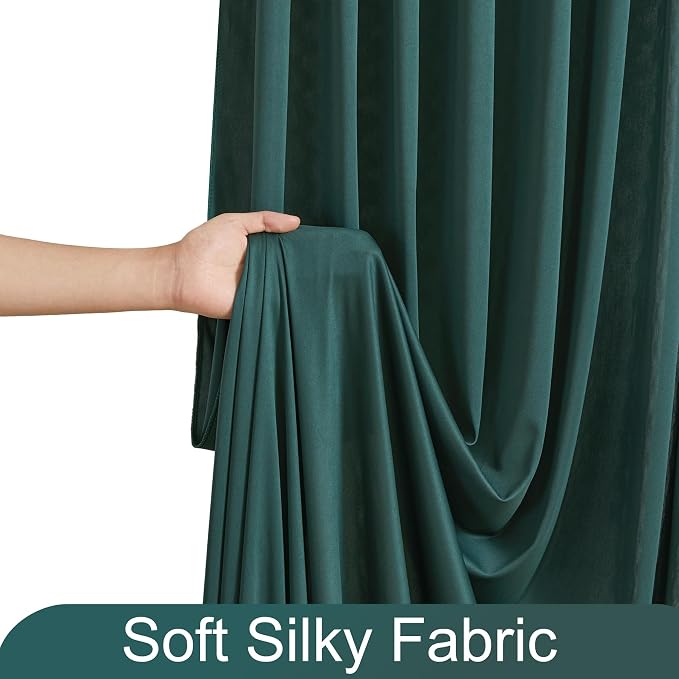 10ft x 7ft Hunter Green Backdrop Curtain for Parties Dark Green Wrinkle Free Backdrop Drapes Panels for Baby Shower Birthday Party Photo Photography Polyester Fabric Background Decoration - Image 7
