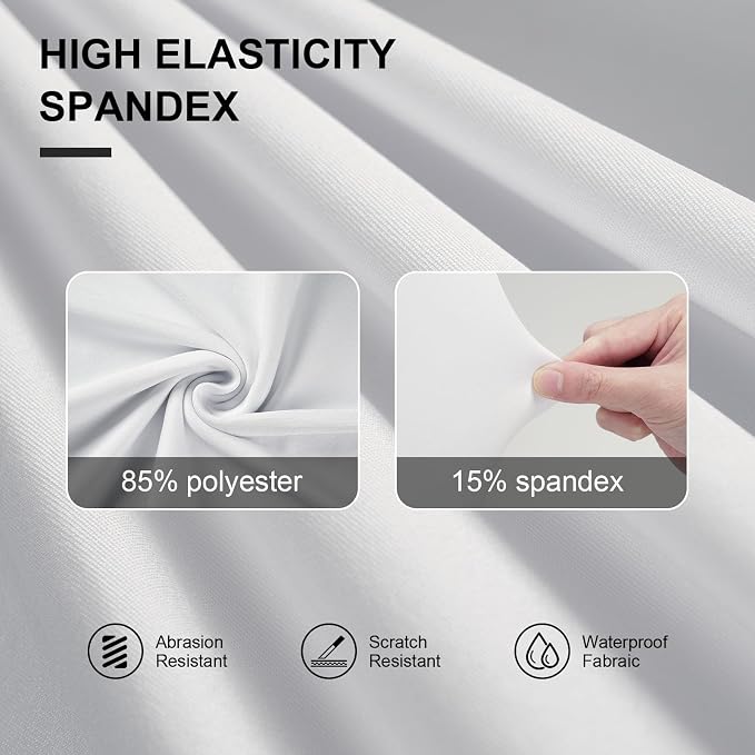Trlyc Spandex Banquet Chair Covers 50 Pcs White for Wedding Party - Image 2