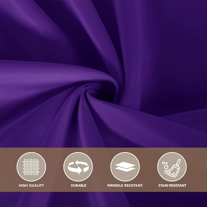 sancua Purple Tablecloths Rectangle, 6 Pack Table Cloth for 8 Foot Tables | 60x120 Inch, Washable Polyester Fabric Rectangular Table Cover for Halloween, Wedding, Birthday Party, Banquet Reception - Image 8