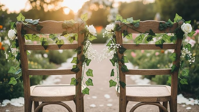 47 Pack 329 Feet Fake Vines, Ivy Garland, Artificial Leaves Leaf Greenery Hanging Foliage for Bedroom, Wall Garden Decor - Image 4