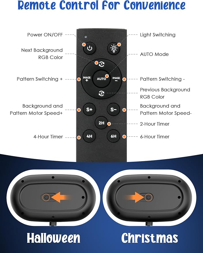 Christmas Projector Lights Outdoor, Christmas Patterns Holiday Projectors, 12 HD Effects (3D Ocean Wave + Patterns), Holiday Projector, Christmas Decorations for Light Show