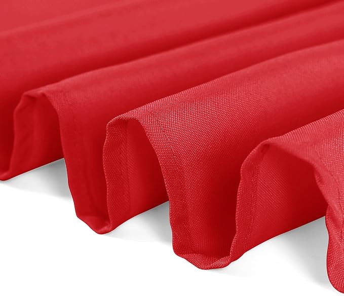 6 Pack Red Round Tablecloths 70 Inches Table Cloth Stain and Wrinkle Resistant Washable Polyester Table Cover Fabric for Party, Wedding,Dining,and Banquet Decoration - Image 2
