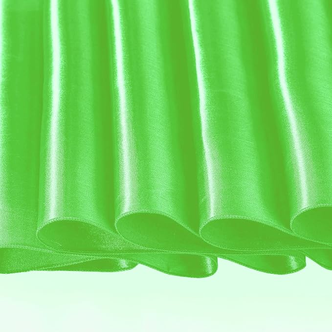SI Pack of 30 Wedding 12 x 108 inch Satin Table Runner for Wedding, Decorations for Graduations, Engagements, Birthday Parties, Banquets, Runners fit Rectangle, Round Table - Neon Green - Image 7