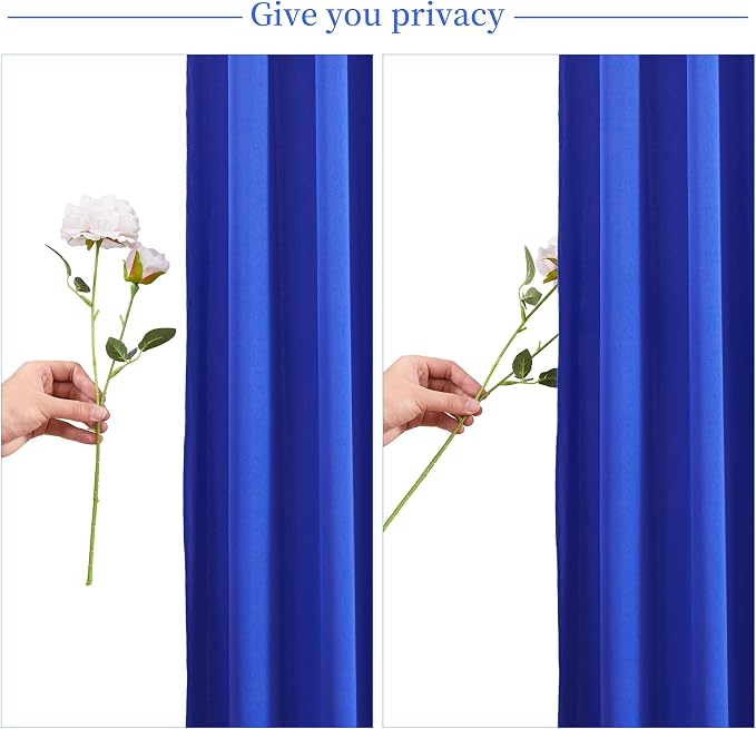 Royal Blue Backdrop Curtain for Parties Wrinkle Free Blue Photo Curtains Backdrop Drapes Fabric Decoration for Wedding Birthday Party Baby Shower 5ft x 8ft,2 Panels - Image 7