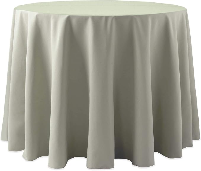 Ultimate Textile 90-Inch Round Cotton-Feel Tablecloth, Seamist, 2 Pack by UltimateTextile