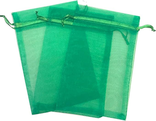 500 Pcs Green 3x4 Sheer Drawstring Organza Bags Jewelry Pouches Wedding Party Favor Gift Bags Gift Bags Candy Bags [Kyezi Design and Craft] by Kyezi+Design+and+Craft