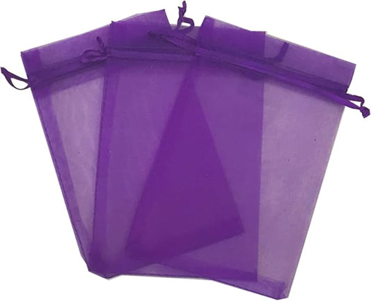 50 Purple 2x3 Sheer Drawstring Organza Bags - Jewelry Pouches, Wedding Party Favor & Gift Bags - Kyezi Design and Craft by Kyezi+Design+and+Craft