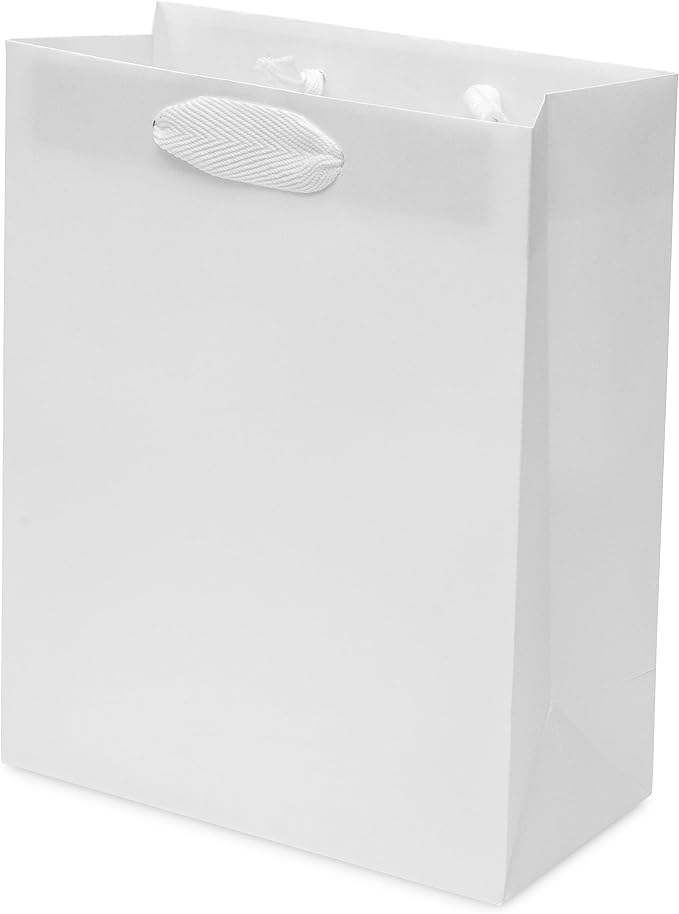Prime Line Packaging Paper Gift Bags, Kraft Gift Bags Small with Handles, Shopping, Retail Use, Weddings, Welcome Gifts, Christening, Party Favors, Bulk, 8x4x10, 50 Pack - Image 6