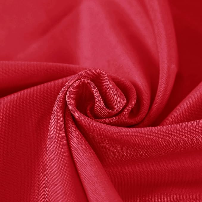 Fokitut 2 Pack Waterproof Rectangle Tablecloth, 90x156 Inch,Stain Resistant and Wrinkle Polyester Table Cloth, Fabric Table Cover for Kitchen Dining, Wedding, Party, Holiday Dinner-Red - Image 4