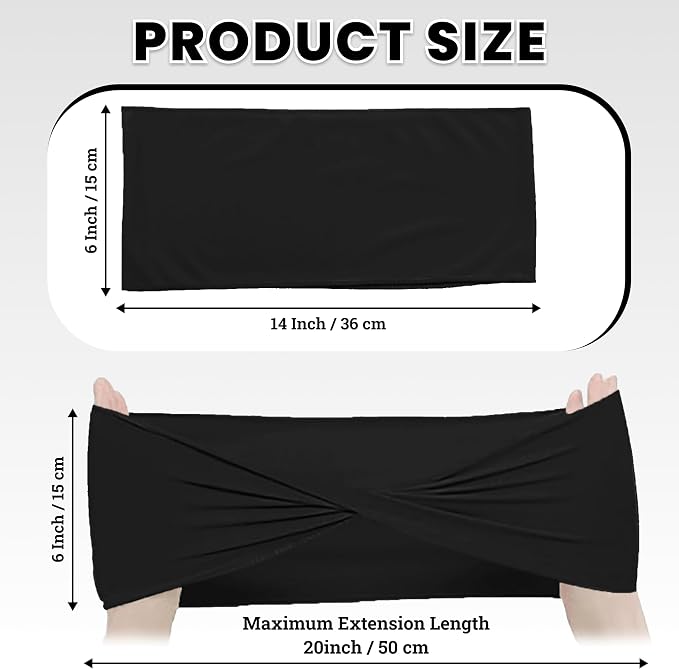 VDS Pack of 250 PCS | Black | Spandex Chair Sashes Bows Without Buckle | Stretch Elastic Banquet Universal Folding Chair Band Tie with for Wedding Party Conference Celebration Event Decoration - Image 3