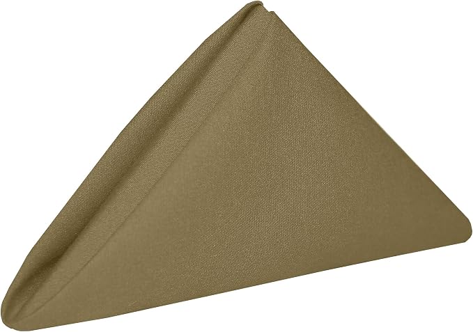 Ultimate Textile 17x17-Inch Cotton-Feel Cloth Napkins, Camel, Set of 36 by UltimateTextile
