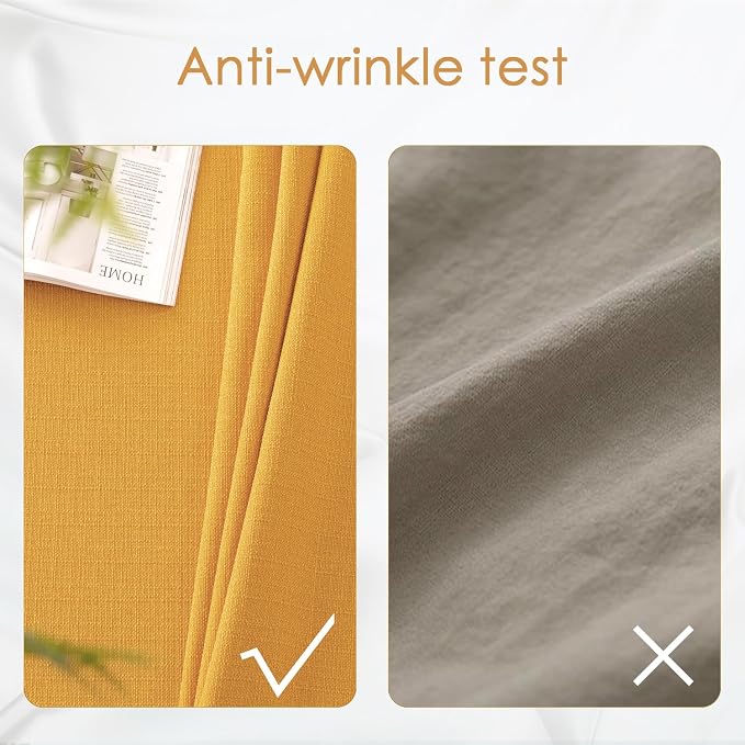 BALCONY & FALCON Rectangle Table Cloth Waterproof Gold Orange 70"x55" | Rectangular Washable Wrinkle Resistant Table Cloth Linen Fabric Tablecloths for Dining Party Kitchen Wedding and Outdoor Use - Image 4