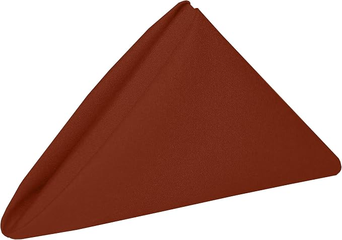 Ultimate Textile 17x17-Inch Cotton-Feel Cloth Napkins, Burnt, Set of 60 by UltimateTextile