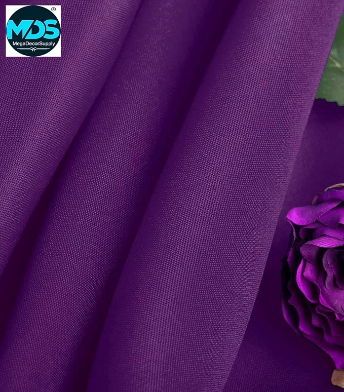 MDS Pack of 5 Rectangle Tablecloth 80 x 84 Inch Polyester Wrinkle Resistant Washable Polyester Table Cloth for Kitchen Dining Buffet Parties, Picnic, Events, Weddings and Restaurants -Purple - Image 4