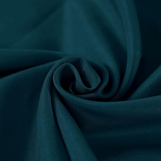 Fokitut 2 Pack Waterproof Round Tablecloth, 108 Inch, Stain Resistant and Wrinkle Polyester Table Cloth, Fabric Table Cover for Kitchen Dining, Wedding, Party, Holiday Dinner-Peacock Blue - Image 4