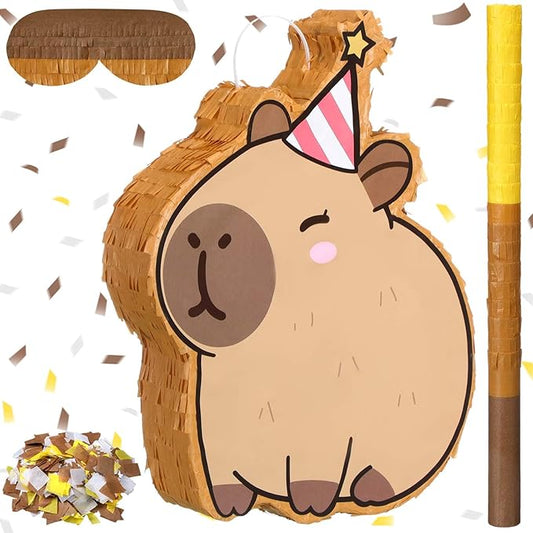 Cute Capybara Themed Piñata Cute Capybara Piñata for Science Party Supplies Christmas Festivals Holiday Photo Props Fiesta Party Supplies, Birthday Centerpiece Decor