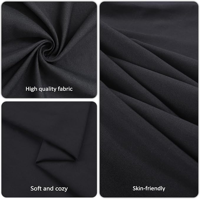 8 Pack 60 x 84 Inch Black Tablecloths for 4 Foot Rectangle Tables | Wrinkle Resistant, Washable, Polyester Fabric, Rectangular Table Cloth For Dining Banquet Wedding Party - Image 4