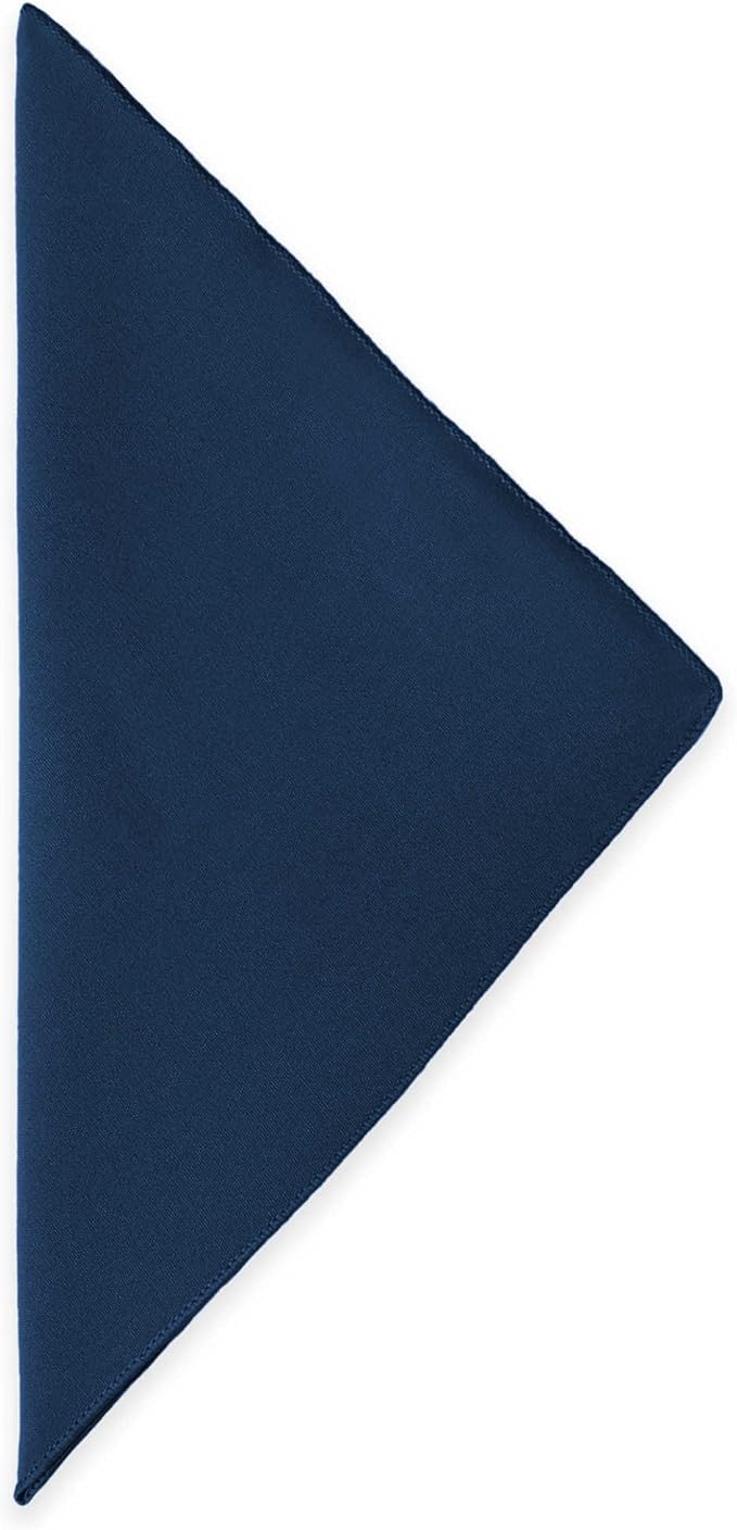 Ultimate Textile 17x17-Inch Cotton-Feel Cloth Napkins, Navy, Set of 120 | Bulk Case of 10 Dozen, Square, 100% Spun Polyester Fabric, MJS-Spun Construction, Cotton-Like Hand, Machine Washable, Blue - Image 2