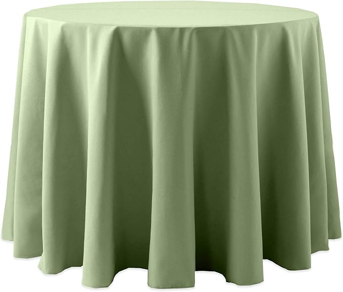 Ultimate Textile 72-Inch Round Cotton-Feel Tablecloth, Sage, 3 Pack by UltimateTextile