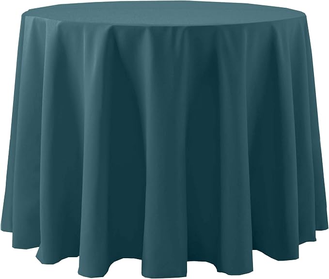 Ultimate Textile 90-Inch Round Cotton-Feel Tablecloth, Slate, 3 Pack by UltimateTextile