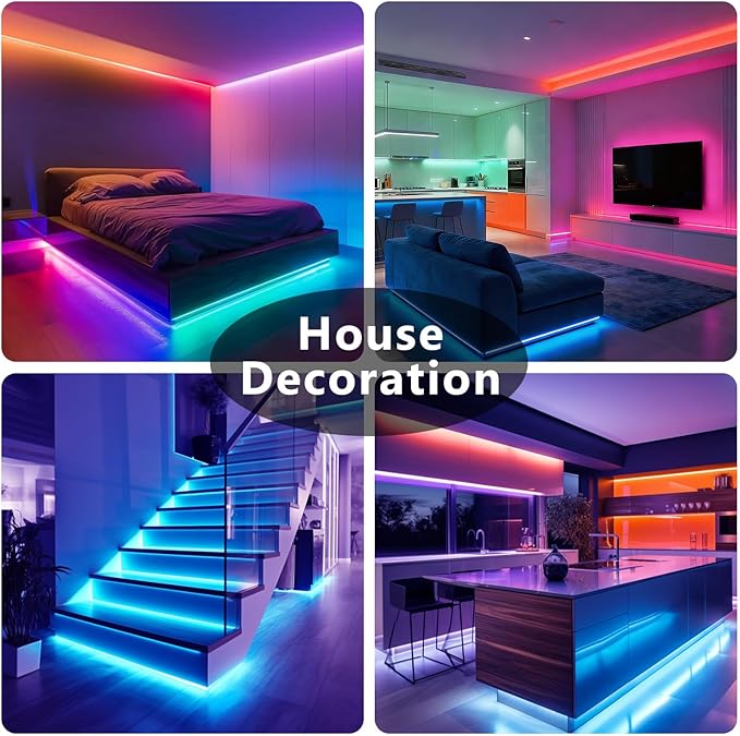DAYBETTER Led Strip Lights 300 ft Ultra Long Smart Light Strips with App Voice Control Remote, 2835 RGB Music Sync Color Changing Lights for Bedroom, Kitchen, Party,Home Decoration