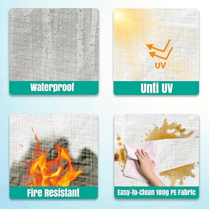 Party Tent 20X40ft Heavy Duty Large Outdoor Canopy White Event Shelter Gazebo Carport for Parties Wedding