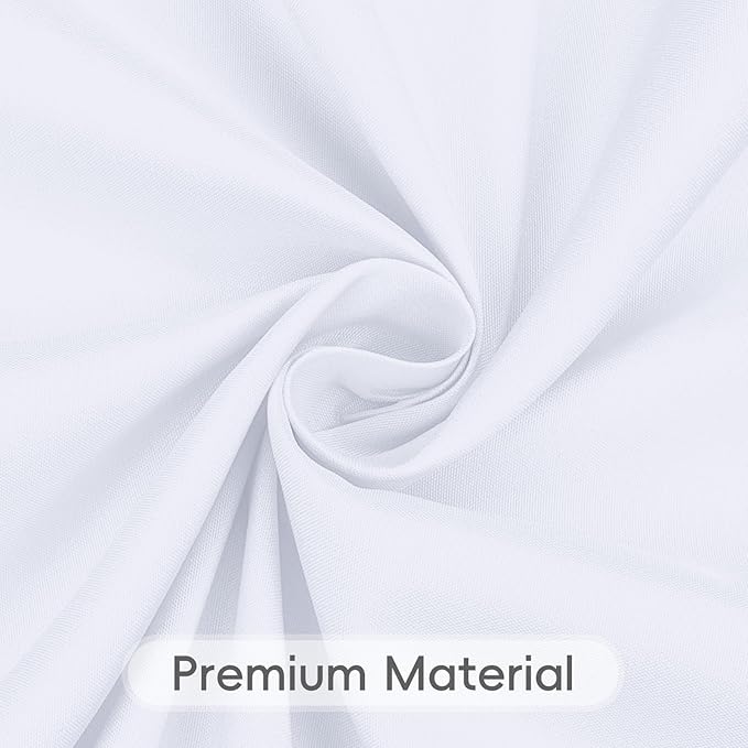 12 Pack White Round Tablecloth 120 Inch | For 4Ft-7Ft Round Table, Wrinkle Resistant Table Cloth, Washable Polyester Fabric, For Wedding Party Banquet Buffet Camping - Image 4