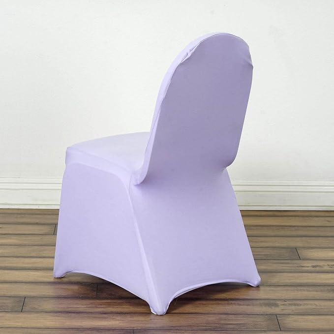 Efavormart 1 Set Spandex Stretch Lavender Chair Covers Universal Banquet Chair Covers for Party Dining with Foot Pockets Washable Wedding Chair Slip Covers for Outdoor - Image 7