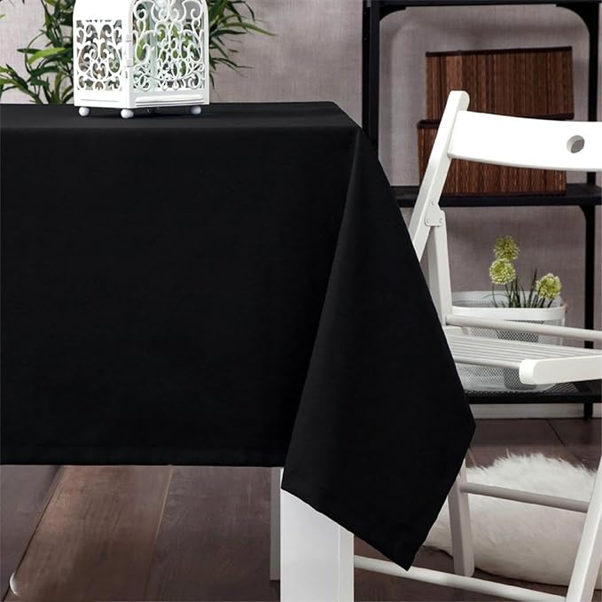 6 Pack Black Table Cloth for Rectangle Tables,60x102 inch-Washable and Reusable Table Cloths for 6-8 Ft Rectangle Table,Polyester Fabric Table Cover for Party,Wedding,Buffet - Image 7
