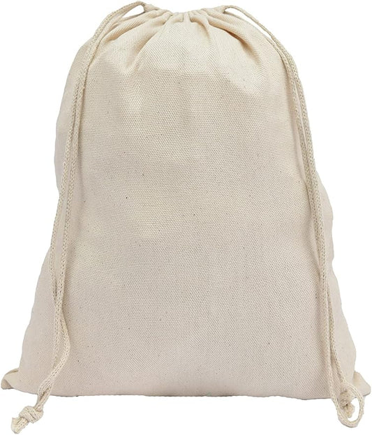 Eco Green Textiles (12 x 16 inches) – Natural Cotton Reusable Produce Muslin Bags – Multipurpose Drawstring Storage Pouch for Everyday Use (Pack of 25) by EcoGreenTextiles