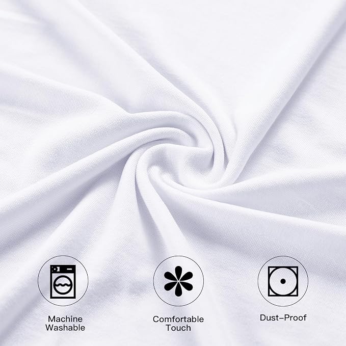 Fixwal 2 Pack Cocktail Tablecloth Bar Top Table Covers Round White Spandex | Fits 30-32" Dia x 40-43" H Tables, Spandex Fabric, Stretch Fitted Design, Ideal For Bar, Pub And Wedding - Image 5