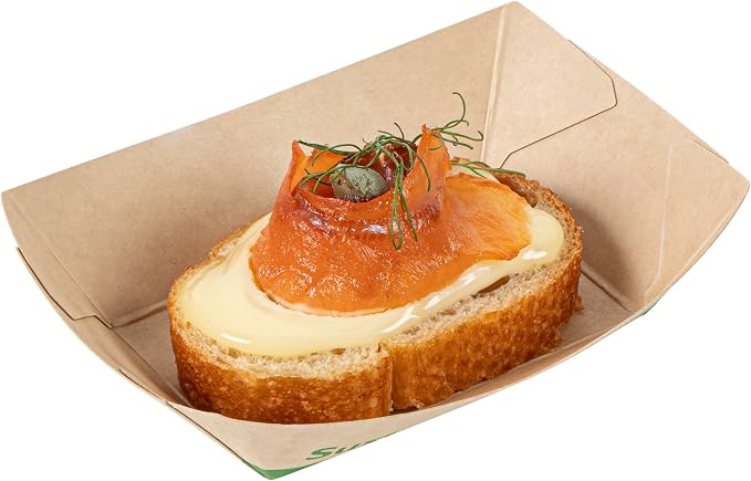 Restaurantware Paper Food Boat 400 Pack 4 oz Leak-Resistant Disposable Boat Tray Appetizer Serving Tray Durable Kraft Ideal For Rustic Food Presentation - Image 12
