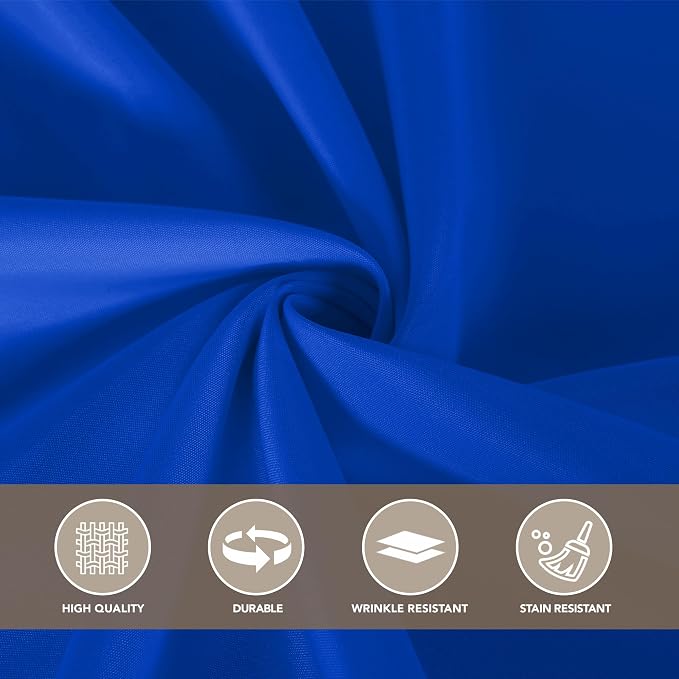 sancua Royal Blue Round Tablecloths 120 Inch(Fit 48-96 Inch Tables), 6 Pack | Circle Fabric Table Cloths for Wedding Party Banquet Birthday, Washable Polyester Covers - Image 7