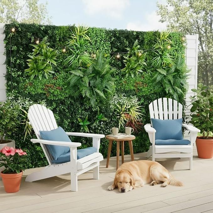 Artificial Grass Wall Panels, 40"x40" Greenery Wall Boxwood Panels, UV-Anti | Faux Grass Ivy Privacy Screen Fence, Grass Wall Backdrop for Indoor Outdoor Garden Patio Backyard Green Wall Decor - Image 6