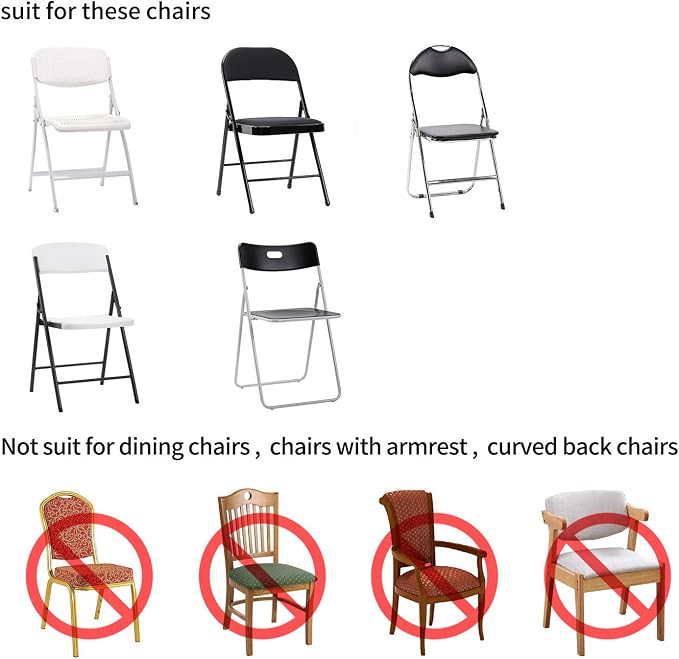 Peomeise Stretch Spandex Folding Chair Cover for Wedding Party Dining Banquet Event (Turquoise,6pcs) - Image 6
