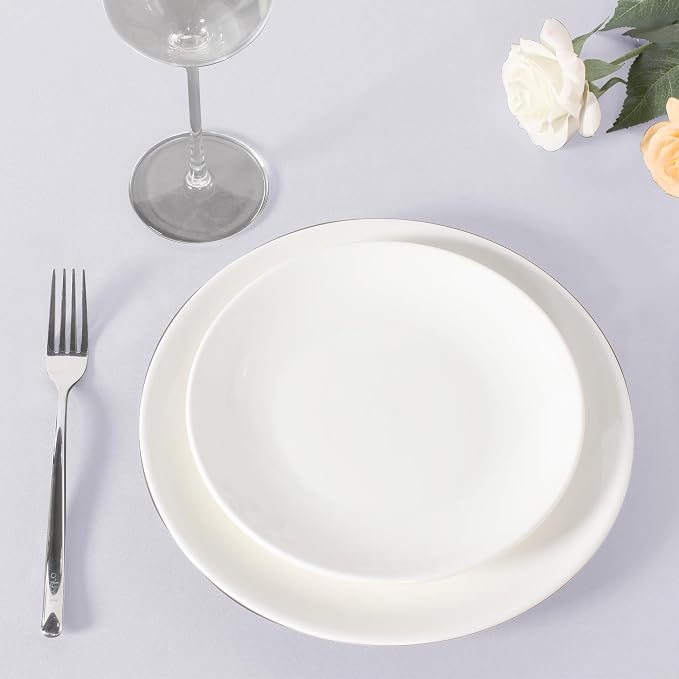 sancua White Round Tablecloth 120 Inch Fit 48-96 Inch Tables, 8 Pack | Circle Polyester Fabric Table cloth for Wedding Party Reception Banquet Birthday, Washable Formal Covers - Image 9