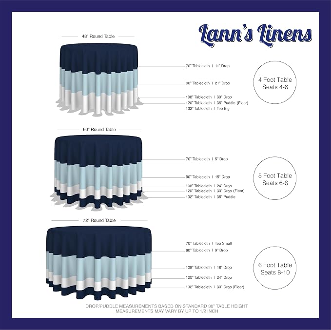 Lann's Linens - 10 Premium 120" Round Tablecloths for Wedding/Banquet/Restaurant - Polyester Fabric Table Cloths - Hunter Green - Image 6