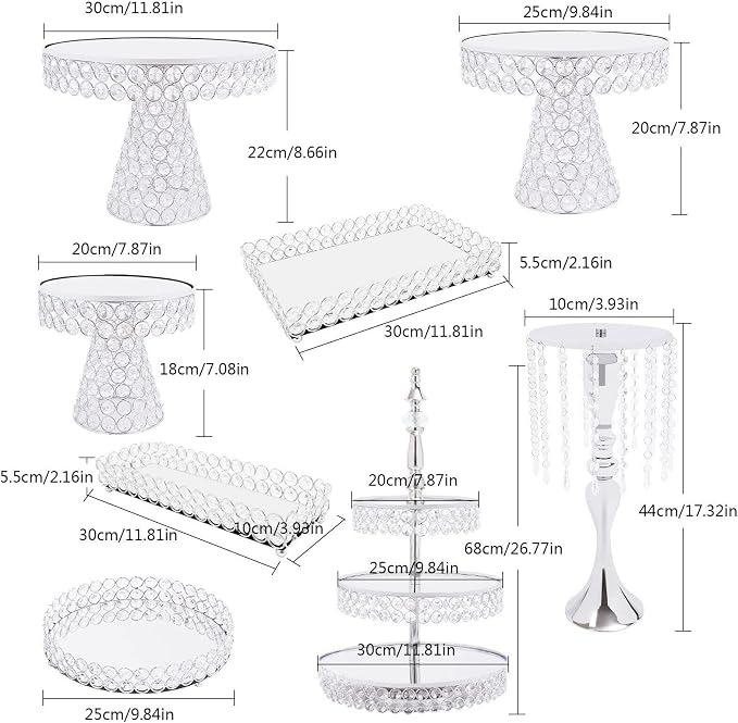 11 PCS Cake Stand Set-Dessert Table Display Set-Cupcake Display Stand for Wedding, Birthday Party, Anniversary, Gatherings - Image 4